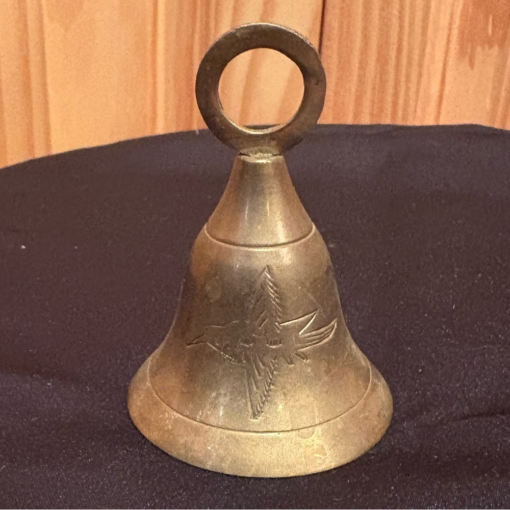 Vintage Brass Bell with Bird Design made in India